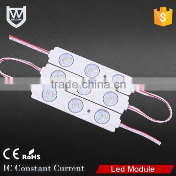 Good price high quality 2835 3LED DC12V 1.5W LED Module with lens 165 degree waterproof led module for advertising led light