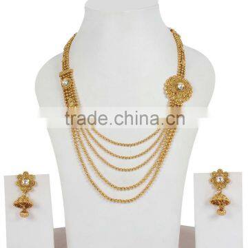 Indian Bollywood Style Side Broach Kind Necklace Sets