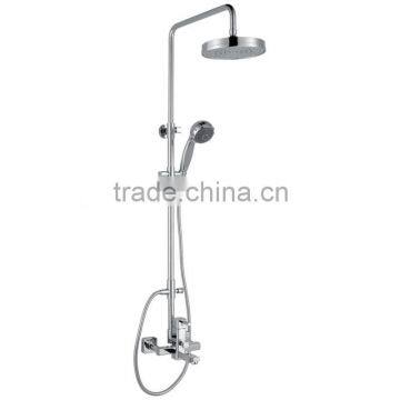 High Quality Brass Round Rainfall Bath Set, Polish and Chrome Finish, Wall Mounted