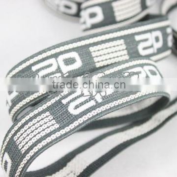 Anti slip elastic jacquard webbing