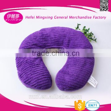 microwaveable heated flax seed and lavender Massage U Neck Pillow heat therapy u shape neck pillows for microwave