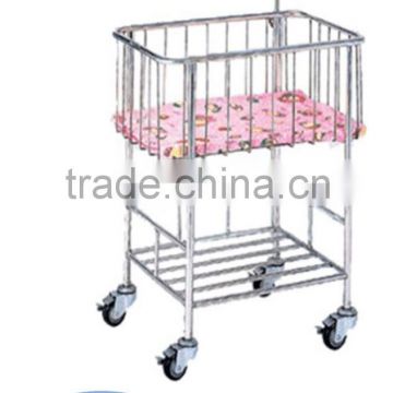 Cheap price & stainless steel hospital pediatric baby trolley cart