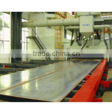 001A efficient roller type steel plate sandblast cleaning equipment