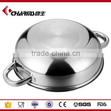 Charms Hot Sale induction stainless steel hot pot with divider