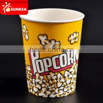 64oz disposable paper popcorn cup single wall