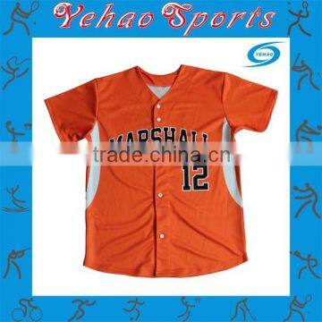 Wholesale blank cheap custom sublimation baseball jerseys