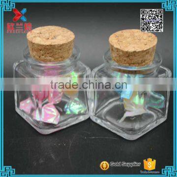30ml small glass candy jar with cork lid Wholesale