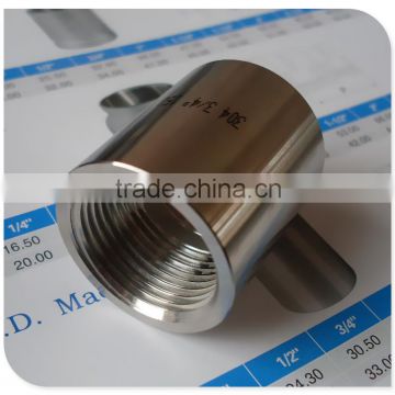 DIN2986! 304 Stainless Steel Pipe Coupling 3/4" BSPT Taper Thread