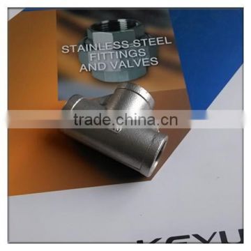 Stainless Steel 316 BSPT Class 150 Screw Cast Pipe Fitting Tee