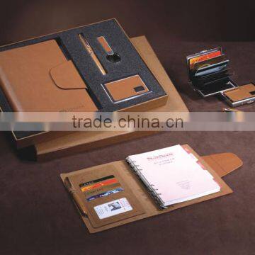 HOT 4 in 1 notebooks sets with pen keychain card holder handmade paper stationery set