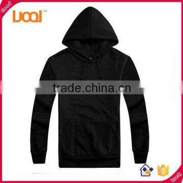 Mens hip hop clothing plain blank black fleece hoodie custom made hoodies for men