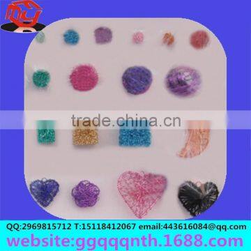 Christmas Ornaments Lamp Accessories Pentagram Five Petals Quincunx Wire Mesh Earrings Hanging Pendant