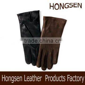 HS157 warm white leather gloves