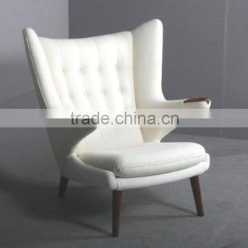 comfortable Hans J Wegner inspired papa chair with ottoman