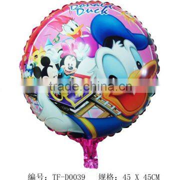 Hot sale 18inches duck printing foil balloon/mylar , promotion balloon customized foil balloon