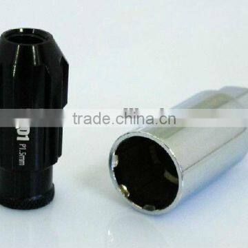 M12X1.5 Black lug nuts with lock