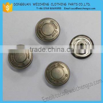 Antique Color Fashion Metal Jeans Button/ Metal Uniform Button