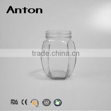 Liquid food container 350ml 12oz glass storage jar for jam and honey