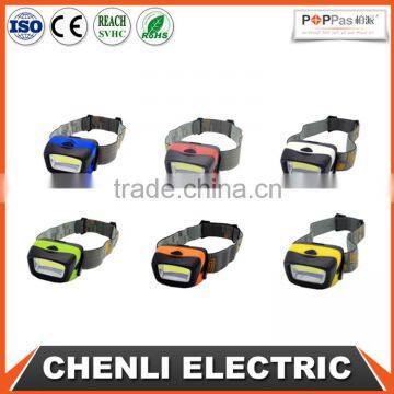 POPPAS T11 AAA operated 3W COB high outdoor waterproof running camping walking led light headlamp