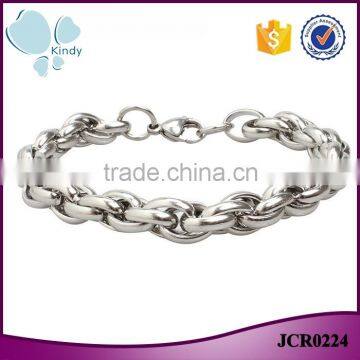 Fashionable jewelry simple style natural color 316l stainless steel men bracelet                        
                                                                                Supplier's Choice