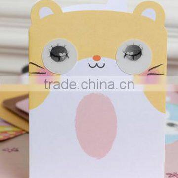 Attractive and durable little cat shape of exquisite desing pattern thanksgiving card/birthday card/greeting card