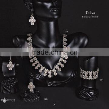 Ring Earring Bracelet Necklace Authentic Turkish Style Jewelry Set Made in Turkey