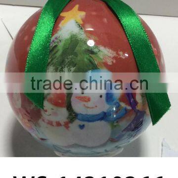 Plastic Shatterproof Decoration Christmas Balls Snow Man