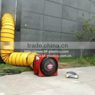 yellow pvc ventilating blower ducting