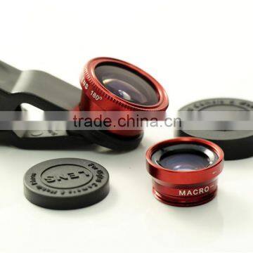 2014 Promotion Gift LIEQI 3 in 1 Universal Clip Lens Wide Angle+ Macro+ Fish Eye Lens for the phone.