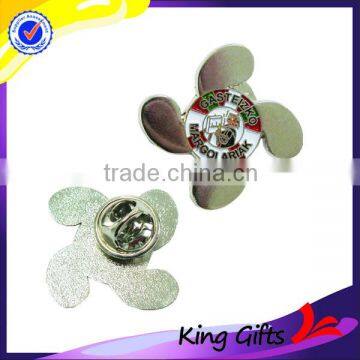 Personalized design die casting flower shaped lapel pin badge with no minimum