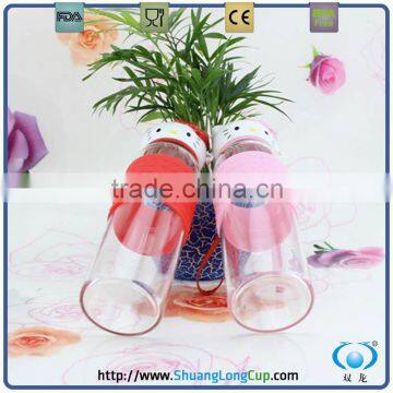 Borosilicate glass /wholesale glass water bottles with strap