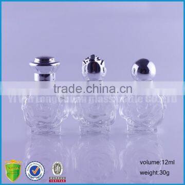 Skull Round Rose Oblate Empty E Liquid Glass Bottles 12ml With Airtingt Aluminum Cap photo-4