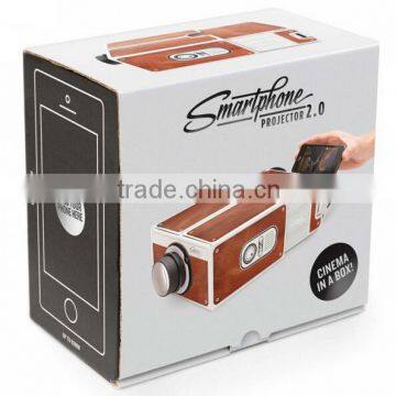 Lowest DIY mini cardboard android mobile phone smartphone LCD projector
