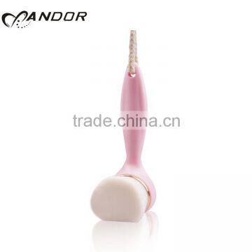 New Pink Portable Synthetic Hair Pulm Blossom Facial Cleaning Brush photo-5