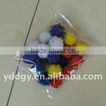 Iris pompom ,tinsel pom /glitter pompom for diy crafts or decoration