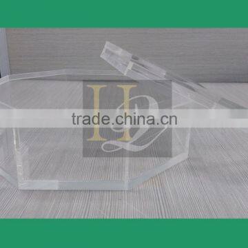 Eco-friendly Clear Octagonal-shaped Acrylic Candy Chocolate Display Box With Cover photo-2