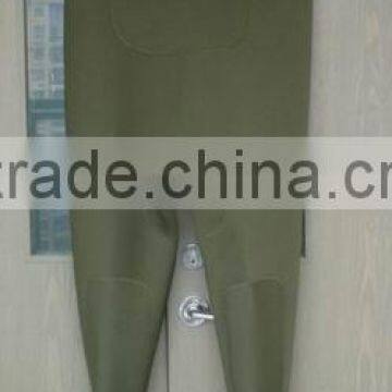 men cheap neoprene fishing wader with rubber boots