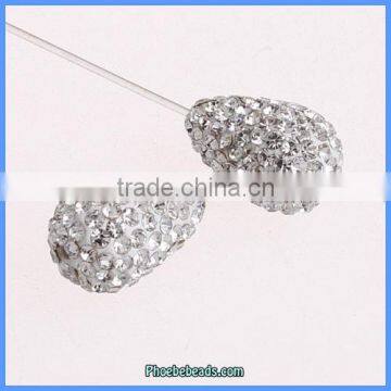 Wholesale New Arrival Rhinestone Waterdrop Hole Beads For Making Earrings CPB-WD01A