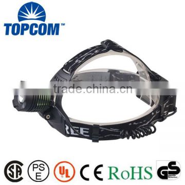 Most powerful T6 LED light rechargeable zoom LED headlamp light