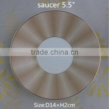 230ml Coffee Cup With Gloden Color Decal With Gold Rim Tea Cup With Saucer photo-5