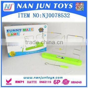 Children funny electric heartbeat game maze toy with music