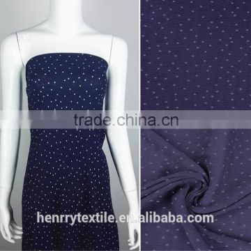 100D Goffer dot printing chiffon fabric for top grade garment