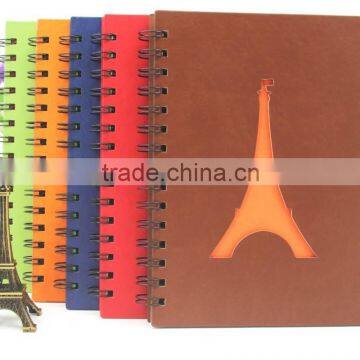 2015 HOT SALE PU COVER NOTEBOOK WITH SPIRAL