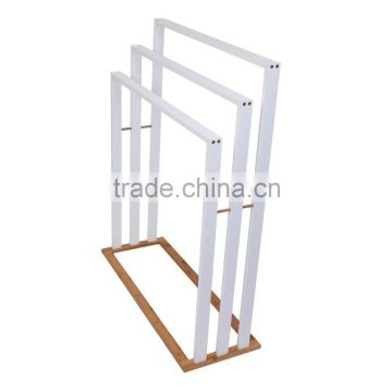 Eco-friendly Balcony Bamboo Standing Towel Rack