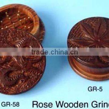 Carved Rose Wood Grinder