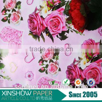 2015 hot sale Types of 60gsm custom logo wrapping paper