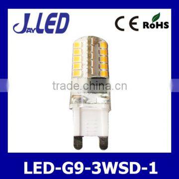 China supplier super bright silicone 3W 2835SMD led g9 lamp