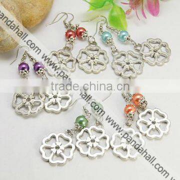 Fashion Glass Pearl Earrings(EJEW-JE00498)