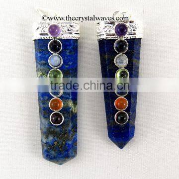 Lapis Lazuli Flat Pencil Chakra Pendant