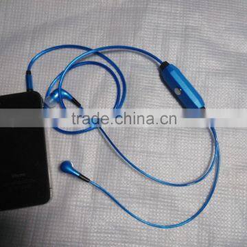 new design Visible el flowing light inner headphones with volume control